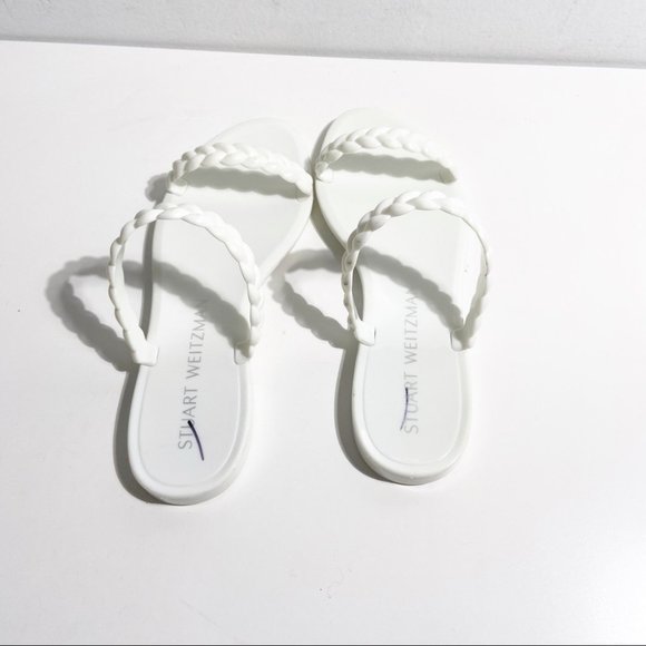 Stuart Weitzman BRAIDA SAWYER JELLY SANDAL in white Size 8 - Picture 4 of 6